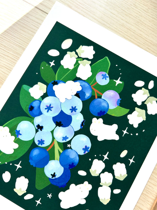 Blueberry Buns Art Print