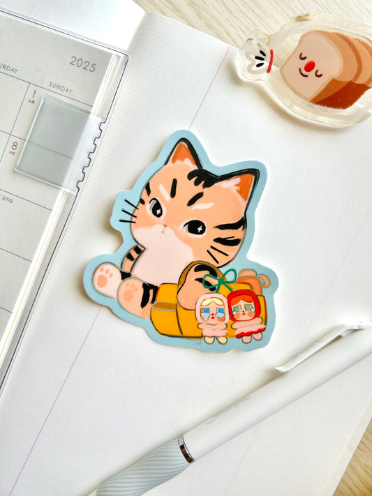 Orange Cat Crybaby Sticker
