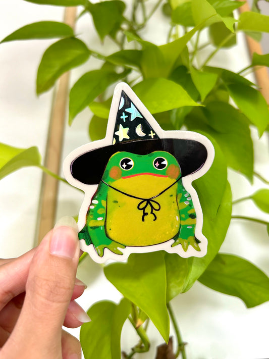 Holo Wizard Toad Vinyl Sticker