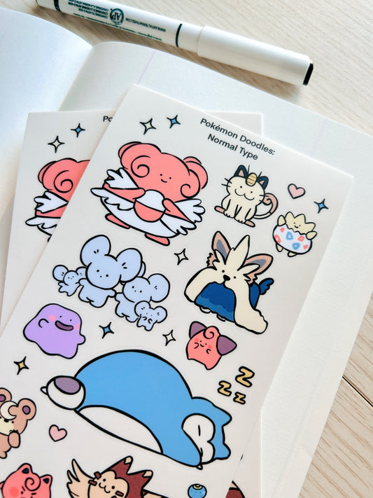 Normal Type Pokémon Doodles