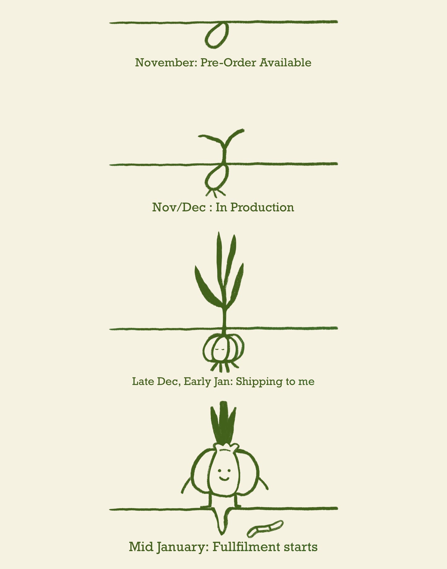 PRE-ORDER, Little Garlic Guy Plush Keychain