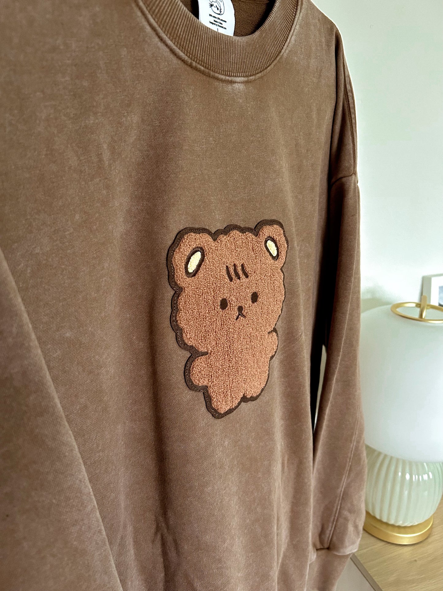 Teddy Patch Crew Neck