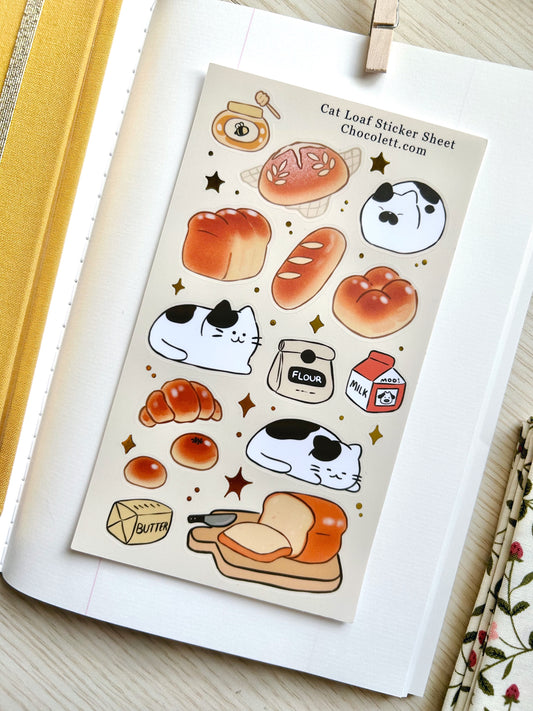 Bakery Cat Loaf Stickers