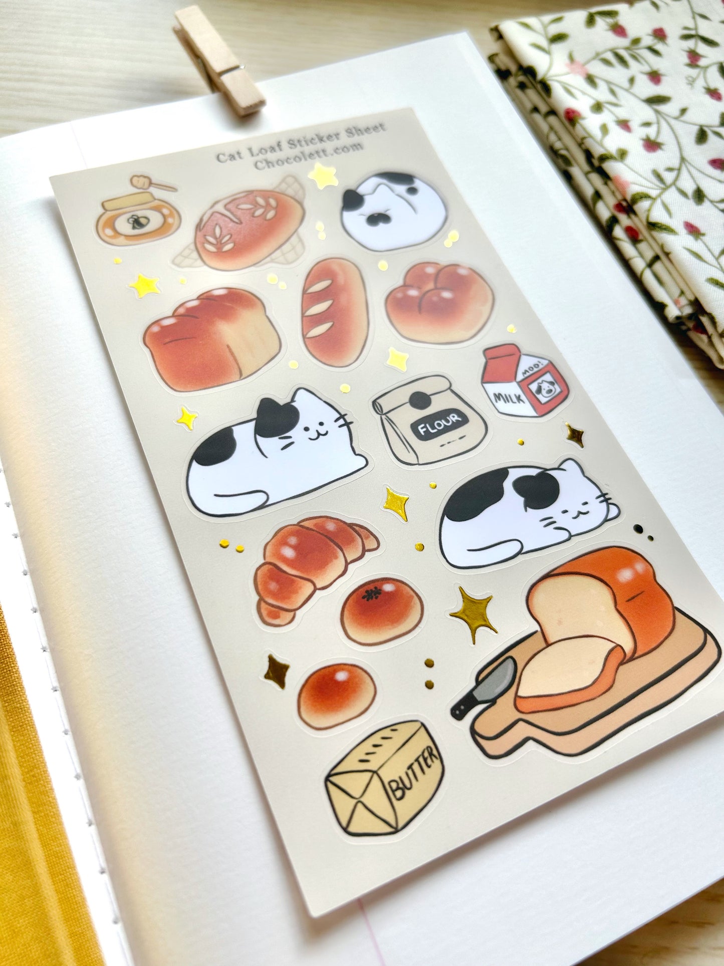 Bakery Cat Loaf Stickers