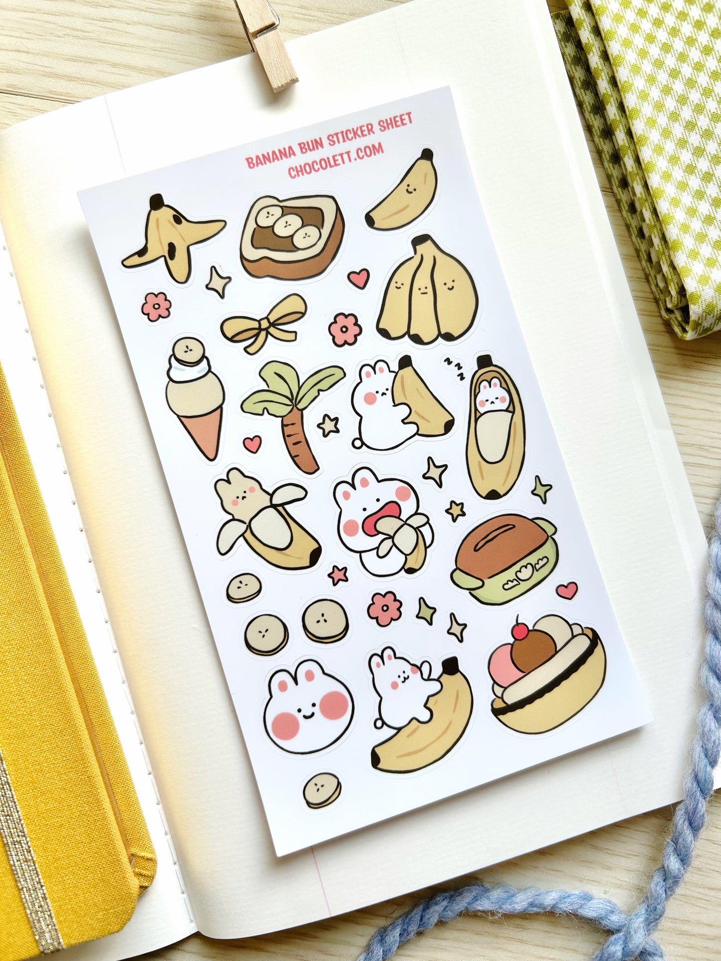 Banana Buns Sticker Sheet