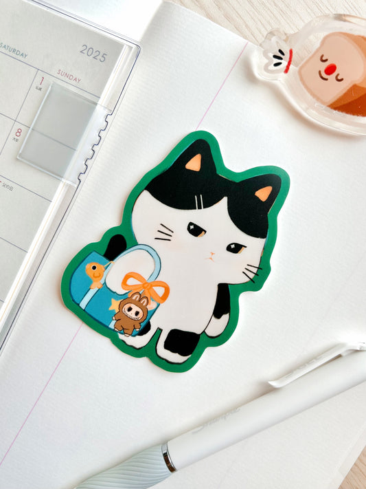 Kitty Tote Bag Sticker