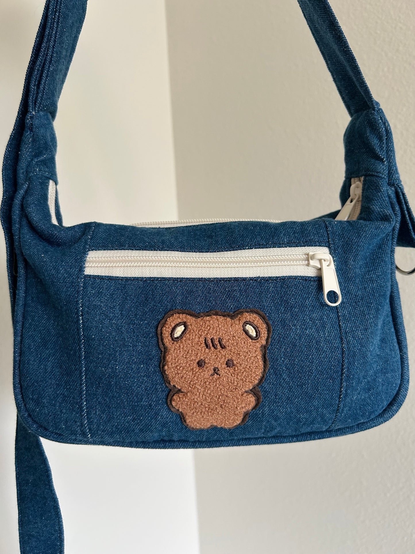 Handmade Square Teddy Denim Bag