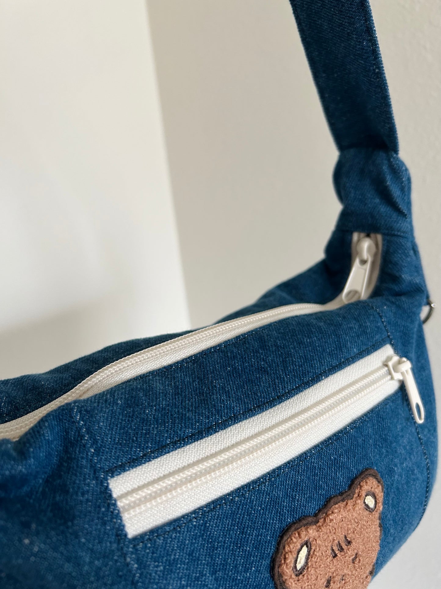 Handmade Square Teddy Denim Bag