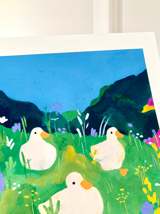 “On a stroll” Art Print