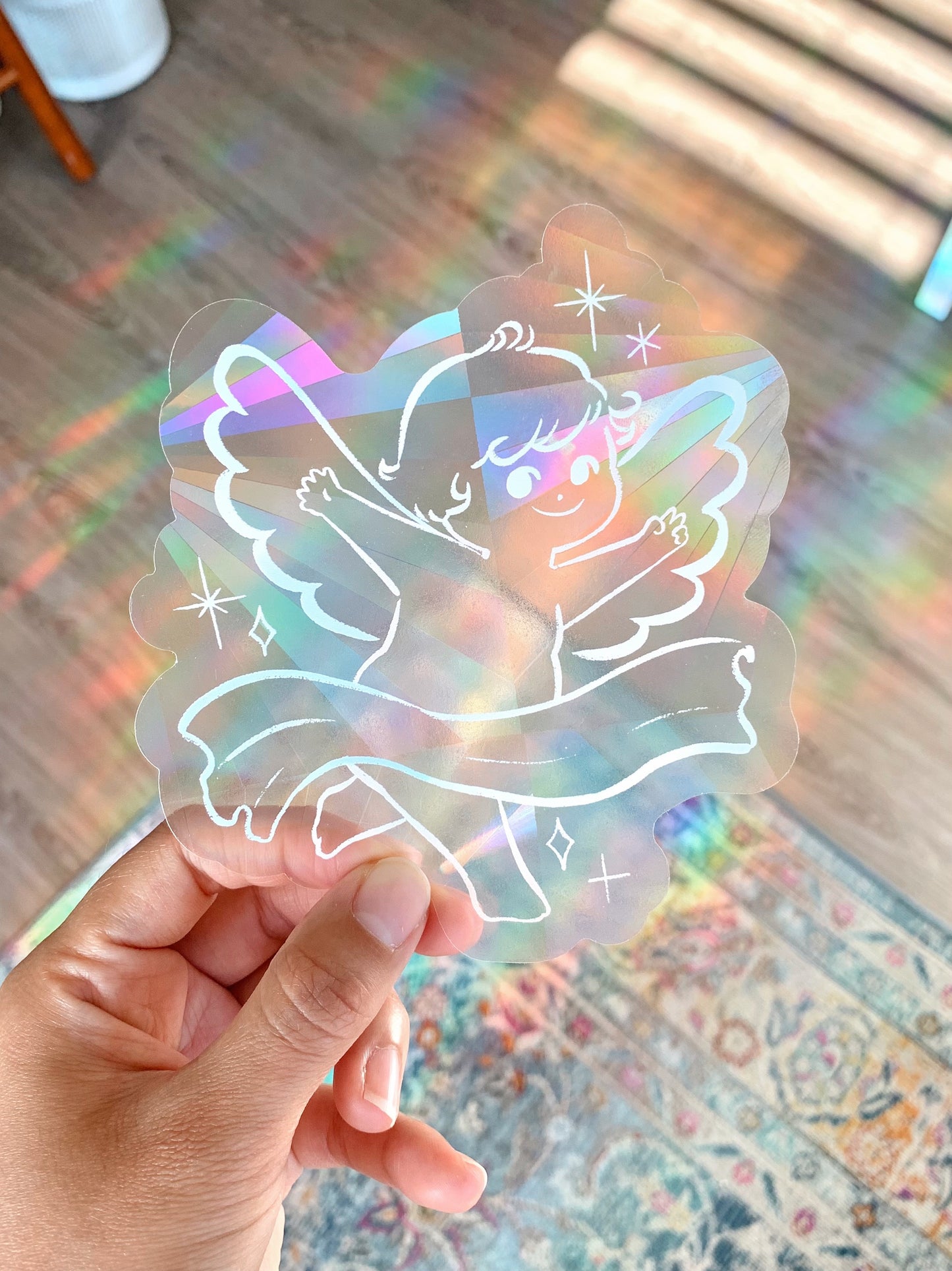 Cherub #2 Suncatcher Sticker