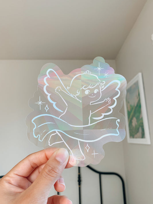 Cherub #2 Suncatcher Sticker