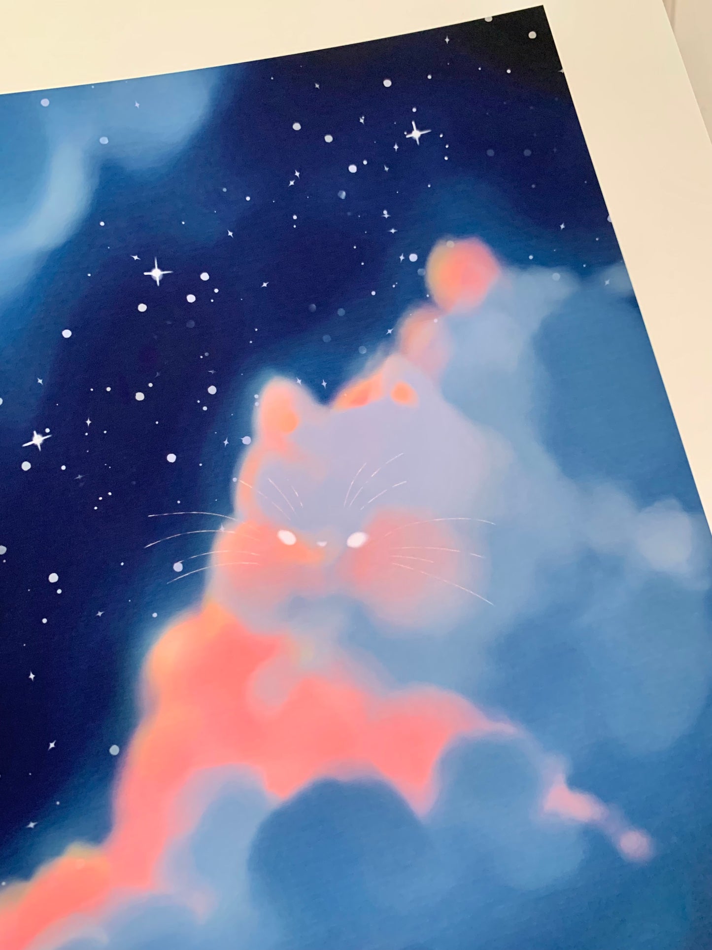 The Cat in the Clouds Art Print
