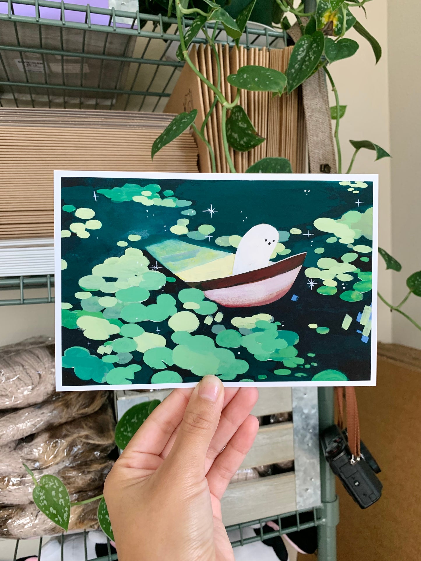 Lonely Ghost Boat Print