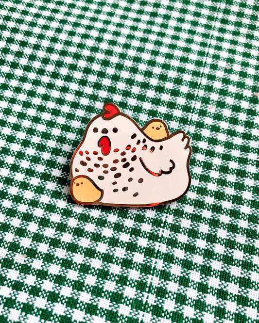 Hen and her Chicks Enamel Pin