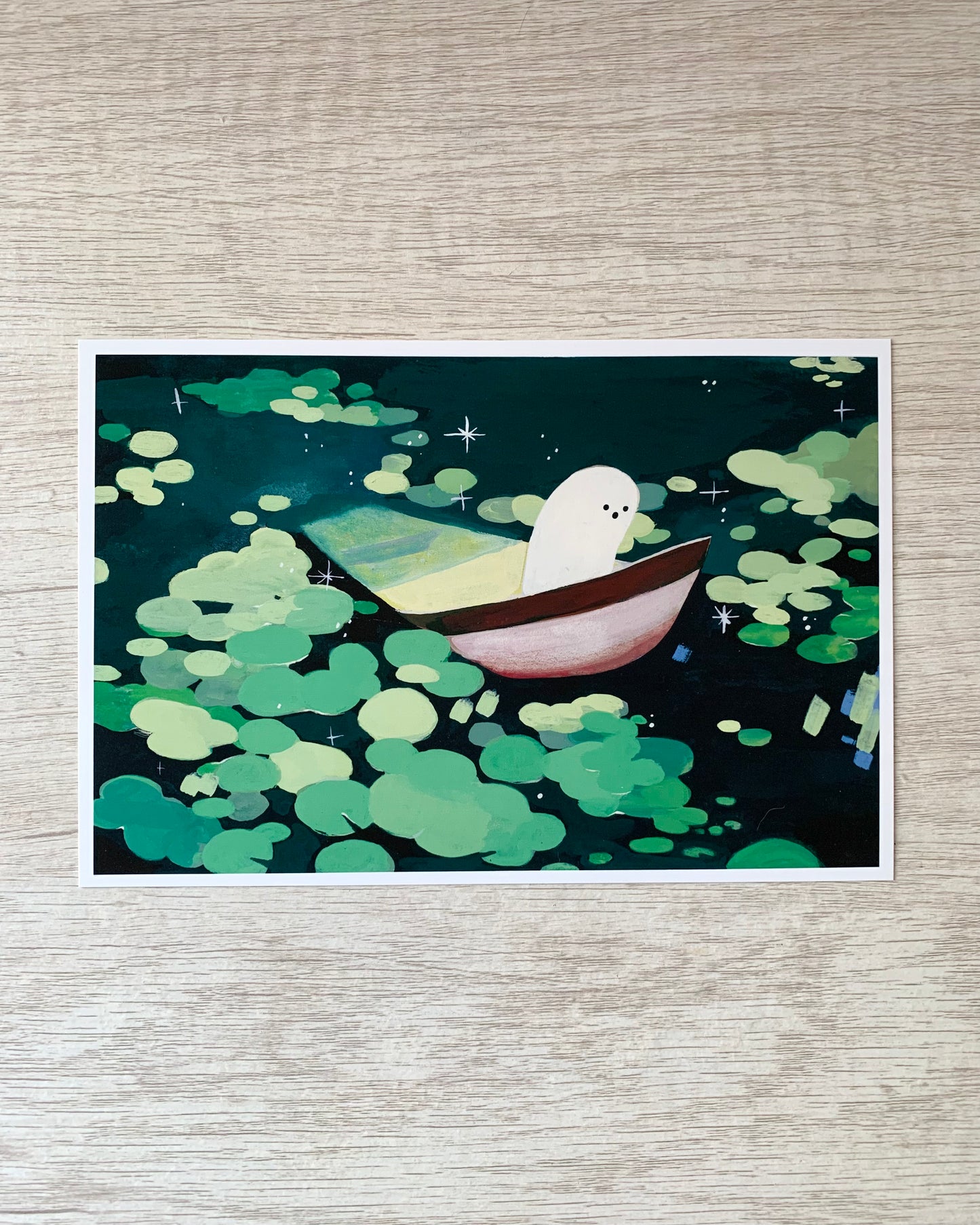 Lonely Ghost Boat Print