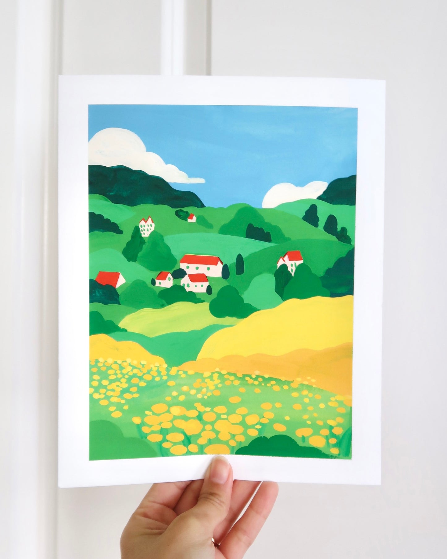 Little Far Off Village Art Print